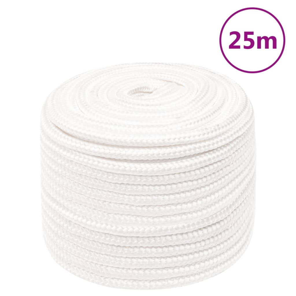 vidaXL Lodní lano celobílé 14 mm 25 m polypropylen