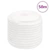 vidaXL paadik&ouml;is, t&auml;isvalge, 16 mm, 50 m, pol&uuml;prop&uuml;leen
