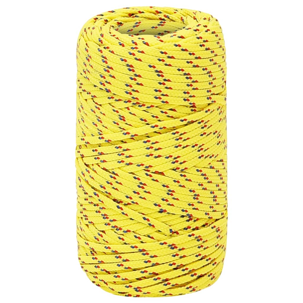 vidaXL Frânghie de barcă, galben, 2 mm, 25 m, polipropilenă