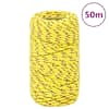 vidaXL paadik&ouml;is, kollane, 2 mm, 50 m, pol&uuml;prop&uuml;leen