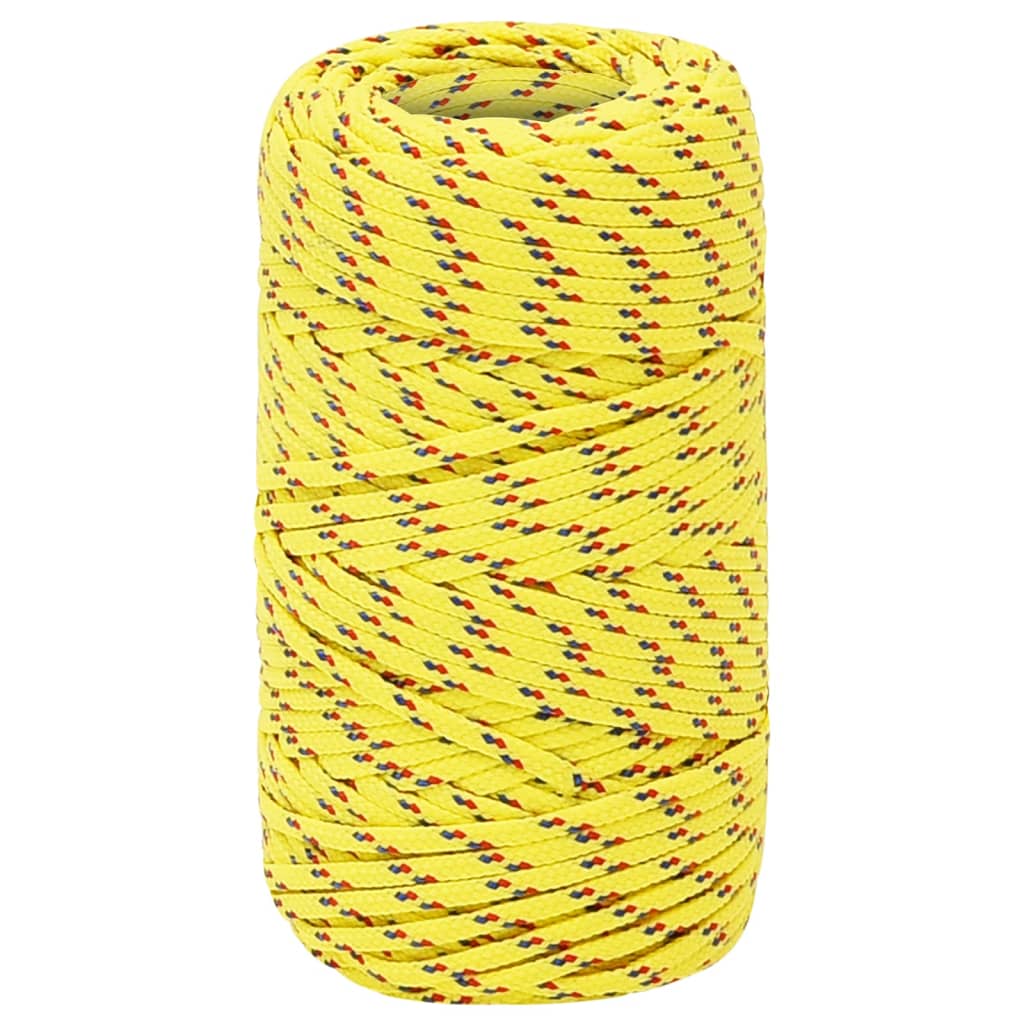 vidaXL Frânghie de barcă, galben, 2 mm, 250 m, polipropilenă