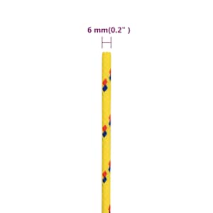 Lodní lano žluté 6 mm 50 m polypropylen - obrázek 6