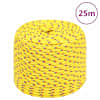 vidaXL paadik&ouml;is, kollane, 10 mm, 25 m, pol&uuml;prop&uuml;leen