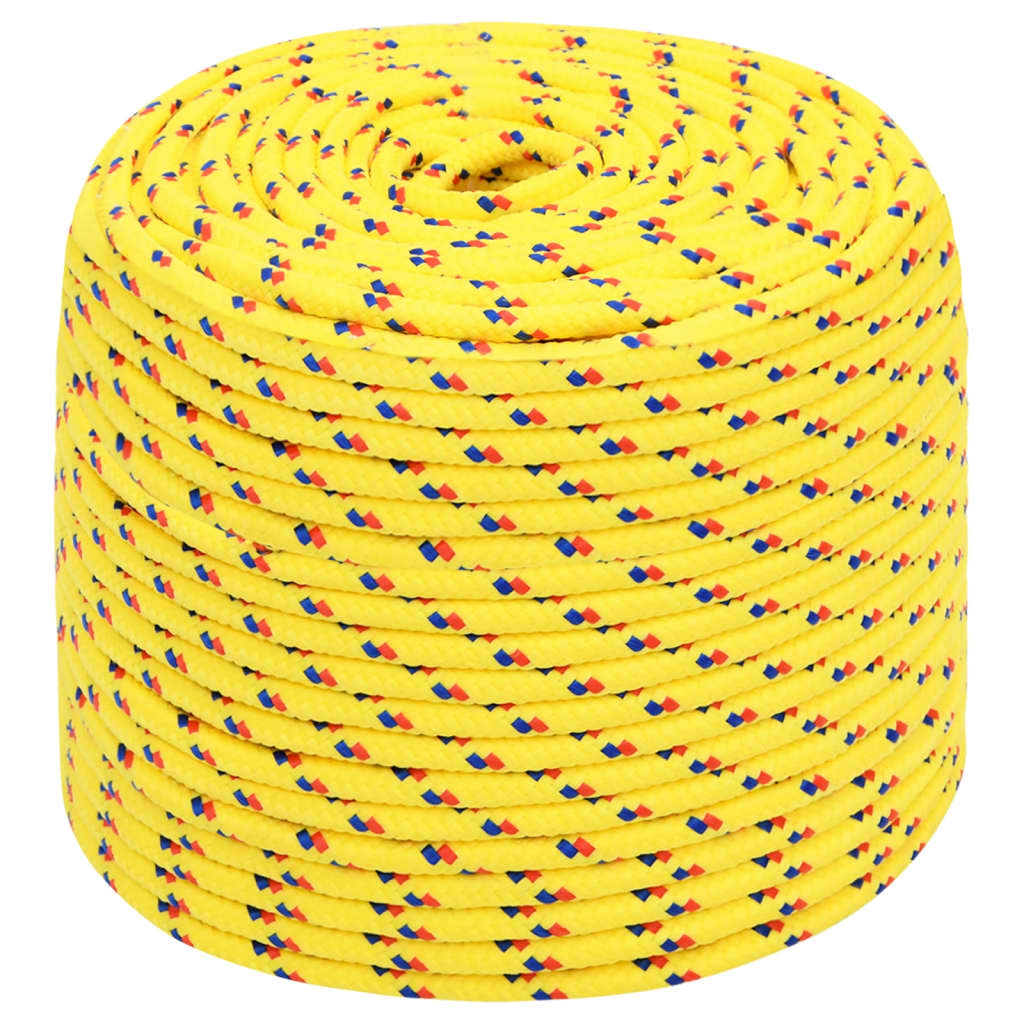 vidaXL Boottouw 10 mm 100 m polypropyleen geel afbeelding