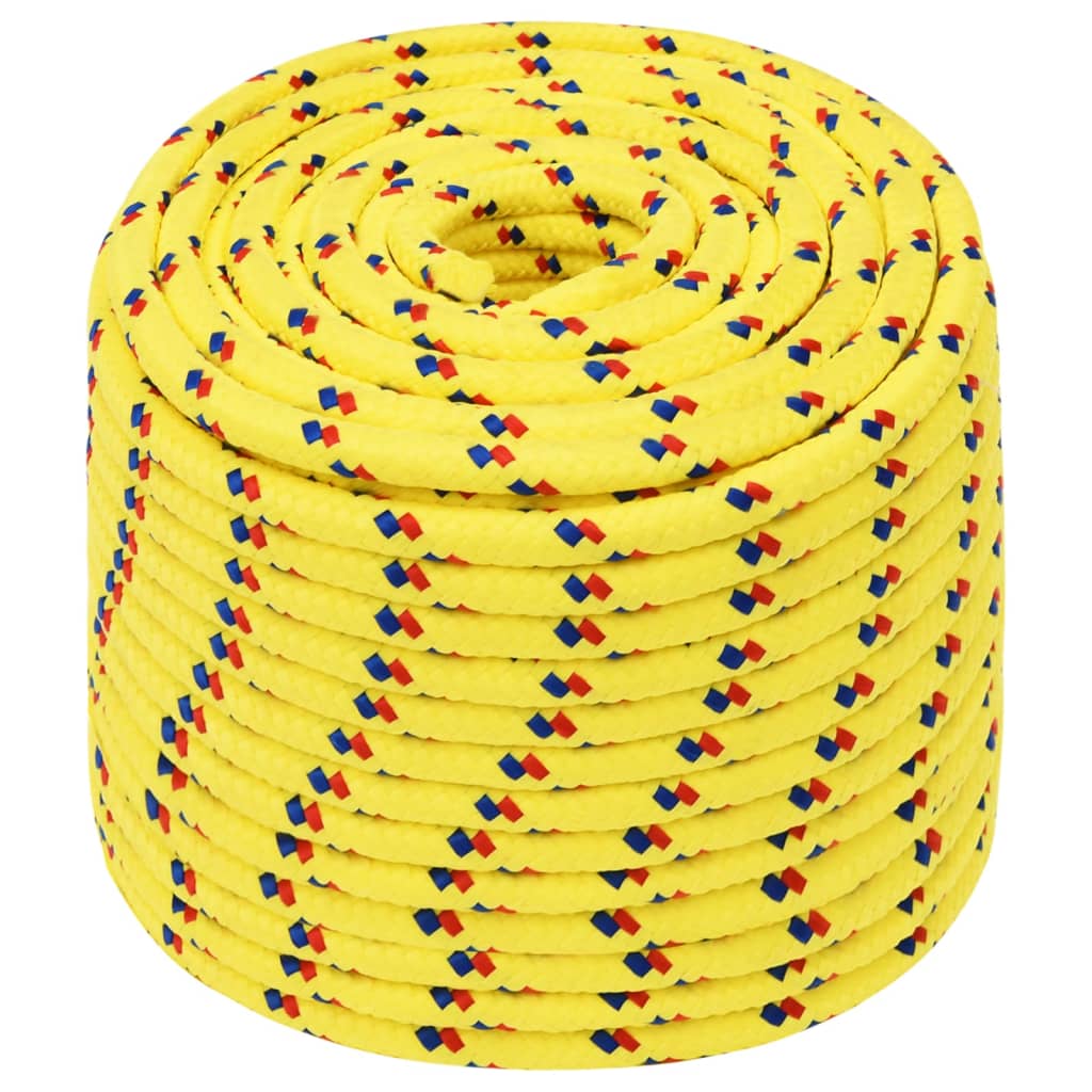 vidaXL Veneköysi keltainen 12 mm 25 m polypropeeni