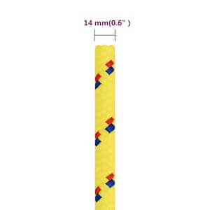 Lodní lano žluté 14 mm 25 m polypropylen - obrázek 6