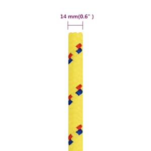 Lodní lano žluté 14 mm 50 m polypropylen - obrázek 6