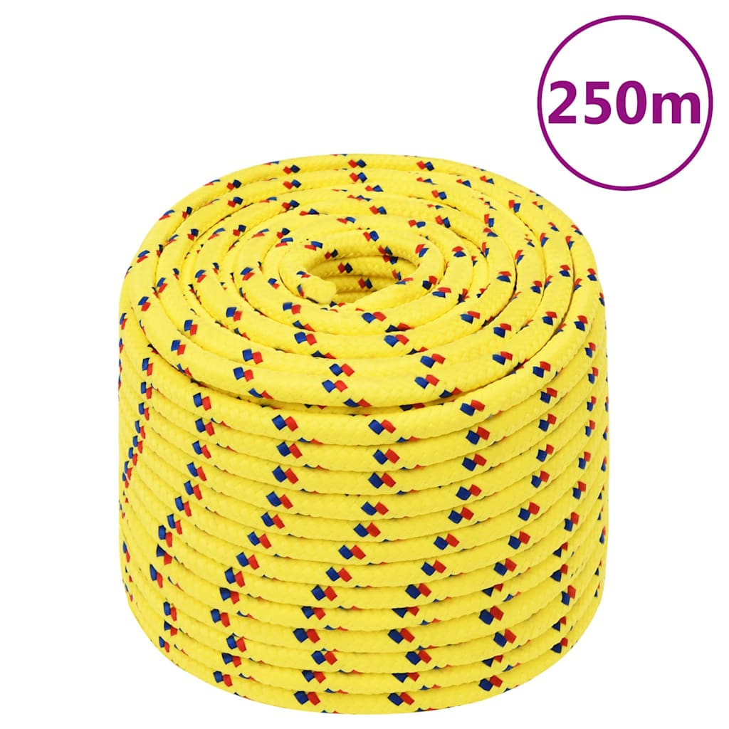 vidaXL Lodní lano žluté 14 mm 250 m polypropylen
