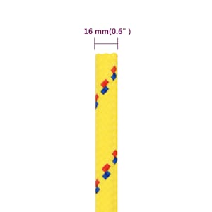 Lodní lano žluté 16 mm 25 m polypropylen - obrázek 6