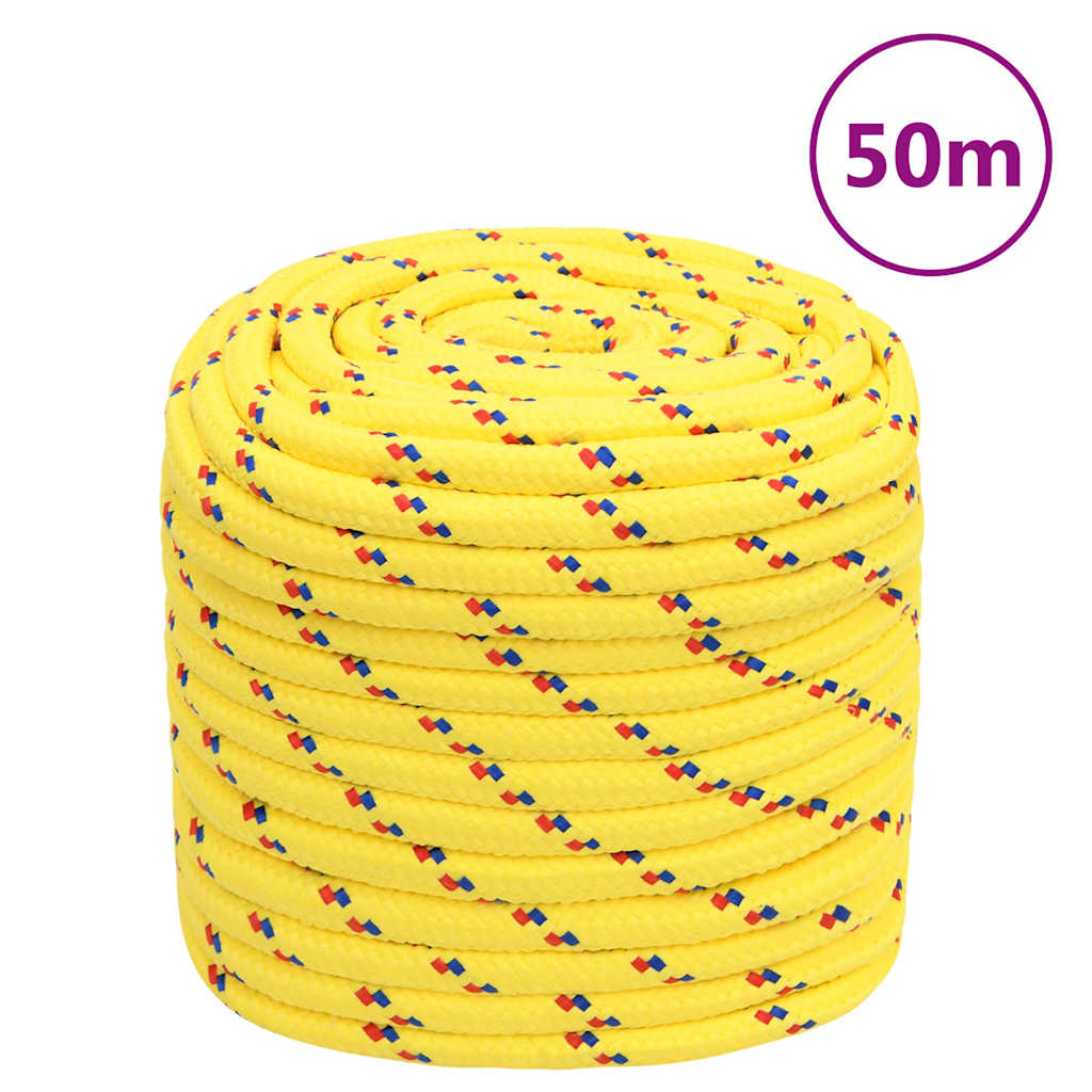 vidaXL Lodní lano žluté 16 mm 50 m polypropylen