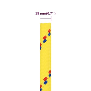 Lodní lano žluté 18 mm 25 m polypropylen - obrázek 6
