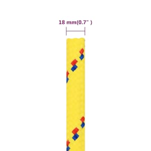 Lodní lano žluté 18 mm 50 m polypropylen - obrázek 6