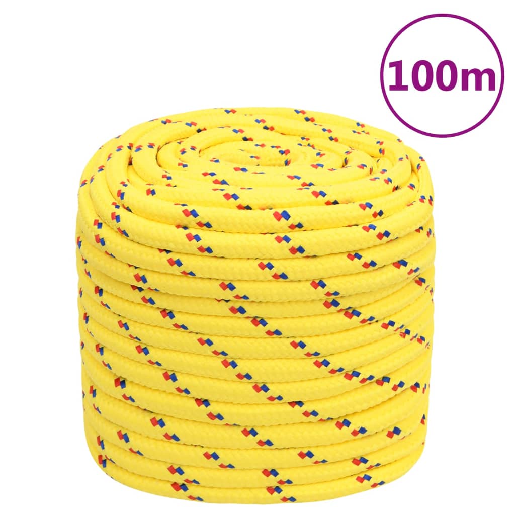 Corde de bateau Jaune 18 mm 100 m Polypropylène