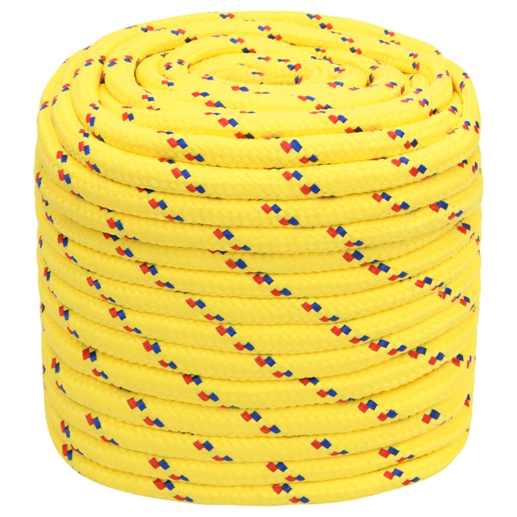 vidaXL Boottouw 18 mm 100 m polypropyleen geel afbeelding