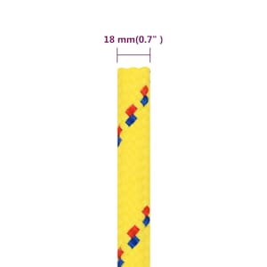 Lodní lano žluté 18 mm 100 m polypropylen - obrázek 6