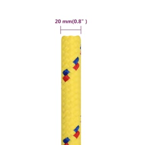 Lodní lano žluté 20 mm 100 m polypropylen - obrázek 6