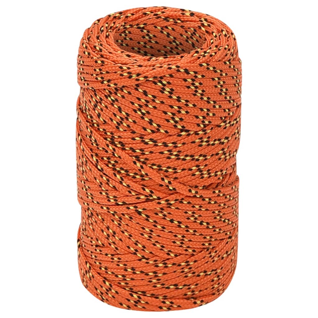 Thumbnail - vidaXL Bootsseil Orange 2 mm 25 m Polypropylen