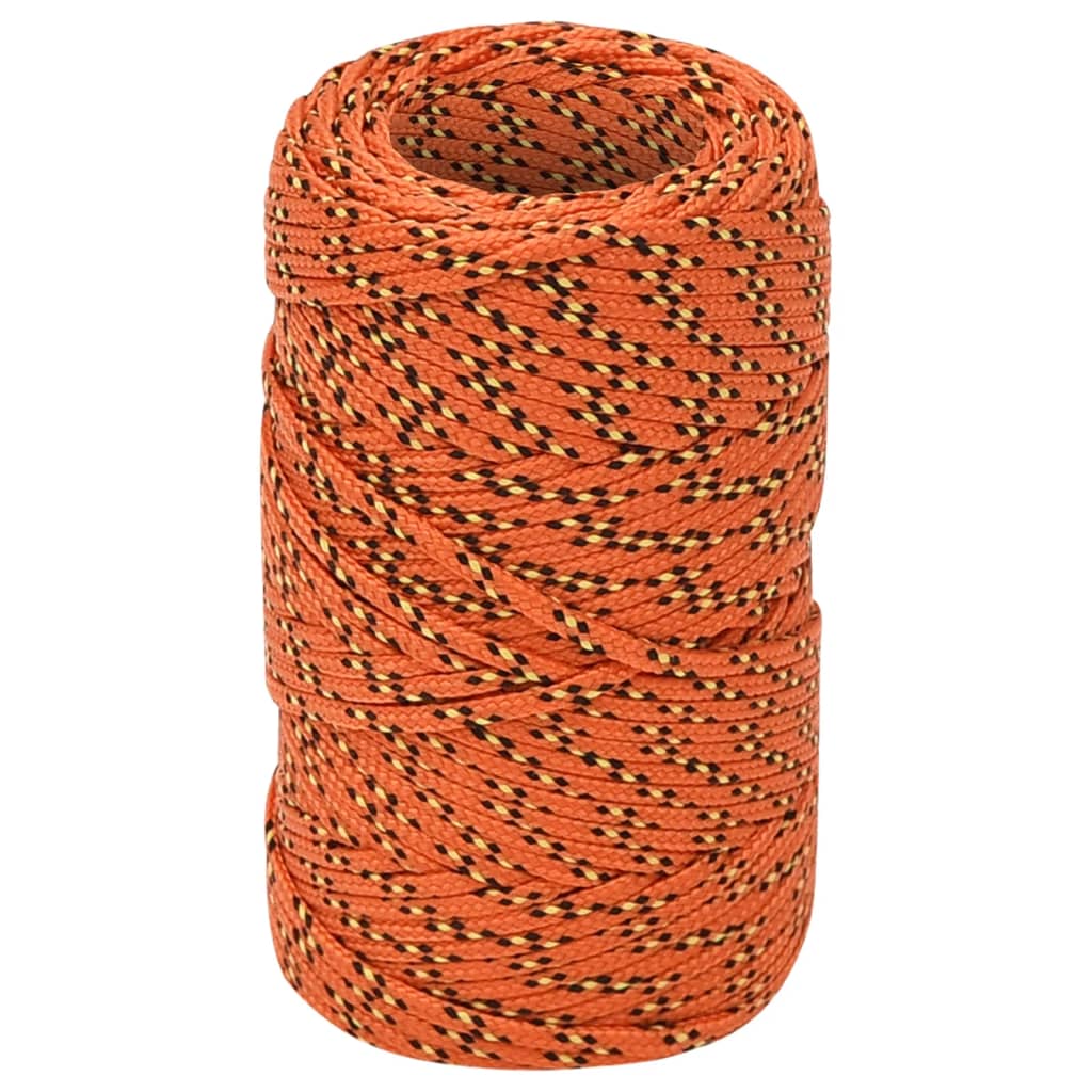 Thumbnail - vidaXL Bootsseil Orange 2 mm 50 m Polypropylen