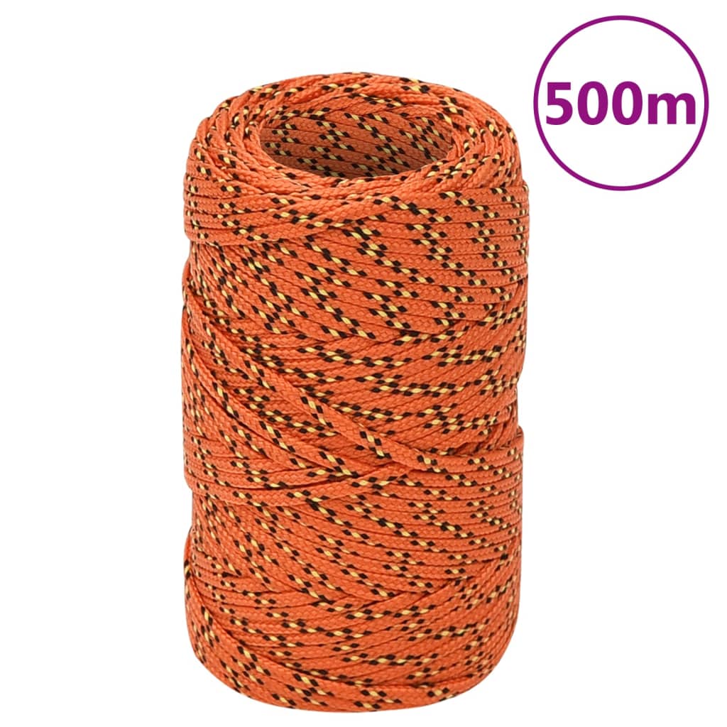 Corde de bateau Orange 2 mm 500 m Polypropylène