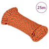vidaXL paadik&ouml;is, oranž, 3 mm, 25 m, pol&uuml;prop&uuml;leen
