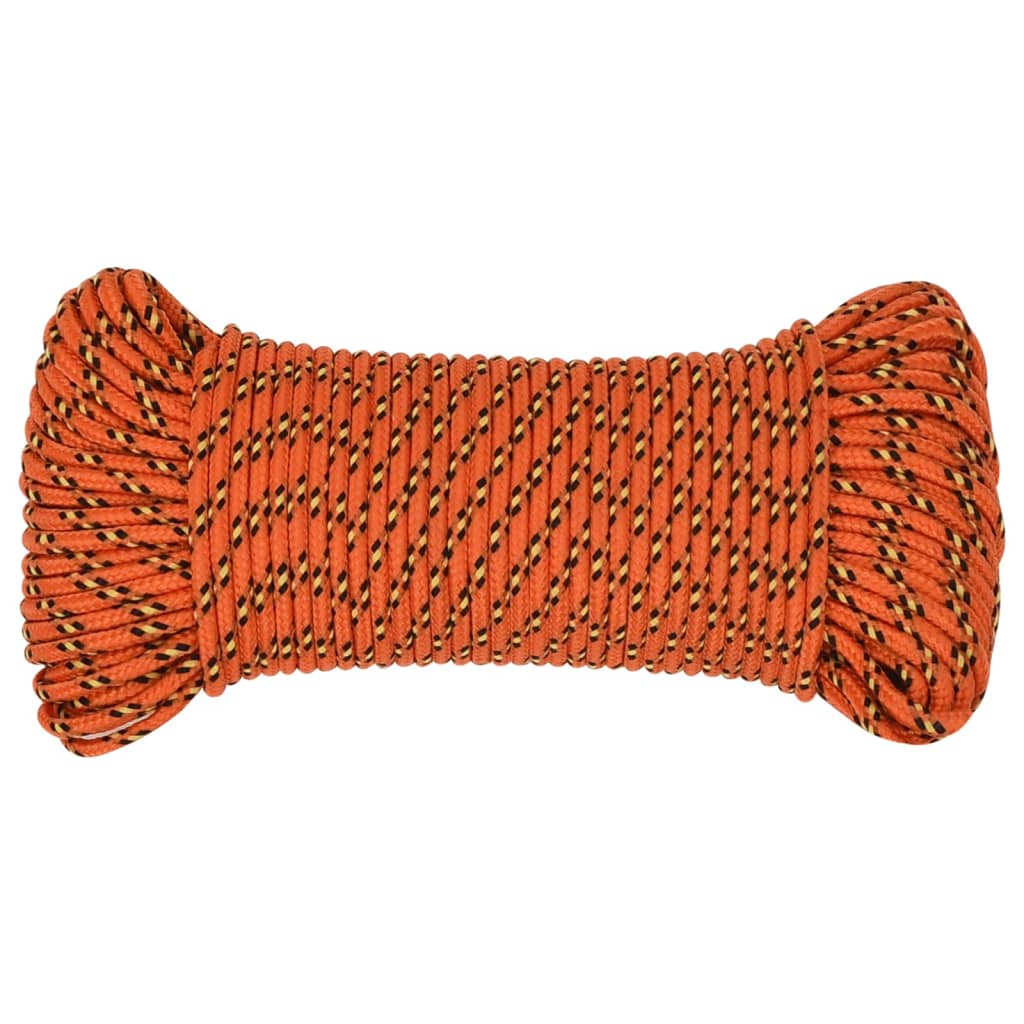 Thumbnail - vidaXL Bootsseil Orange 3 mm 50 m Polypropylen