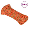 vidaXL paadik&ouml;is, oranž, 5 mm, 50 m, pol&uuml;prop&uuml;leen
