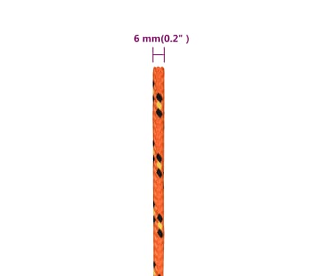 Corda Nautica VidaXL Arancione 8mm X 50m - Polipropilene Per Barche E Campeggio - Foto 6
