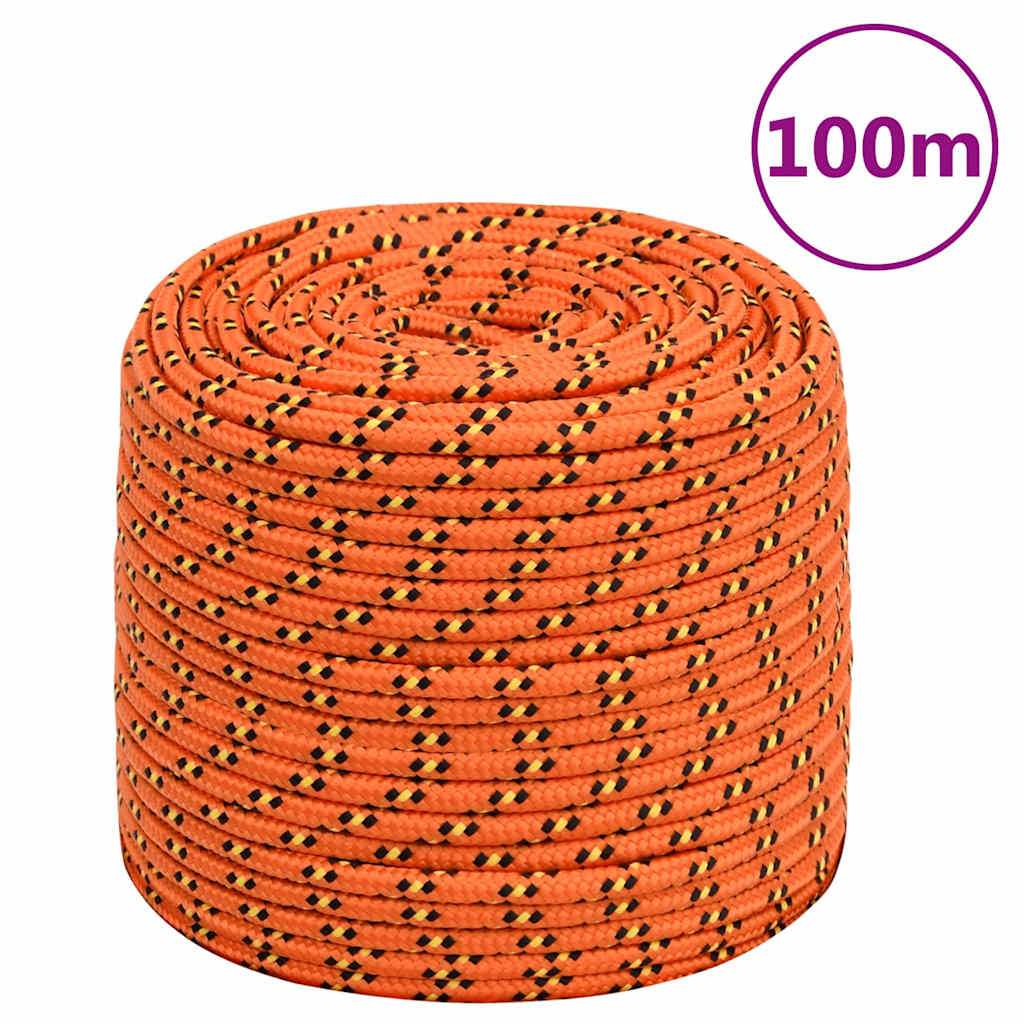 vidaXL Lodní lano oranžové 6 mm 100 m polypropylen