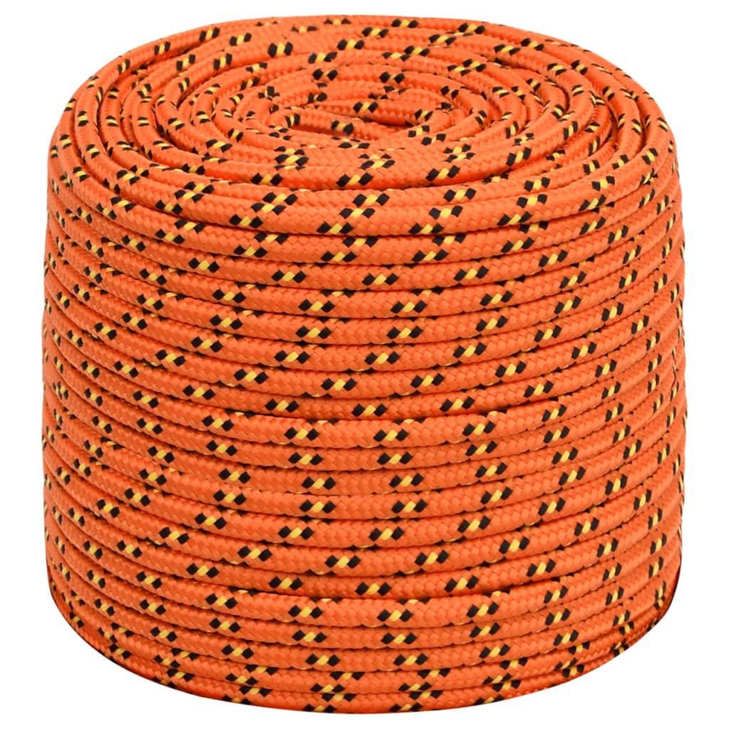 vidaXL Boottouw 8 mm 25 m polypropyleen oranje afbeelding