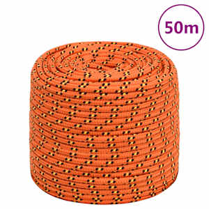 Lodní lano oranžové 8 mm 50 m polypropylen - obrázek 1
