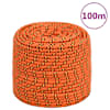 vidaXL paadik&ouml;is, oranž, 10 mm, 100 m, pol&uuml;prop&uuml;leen