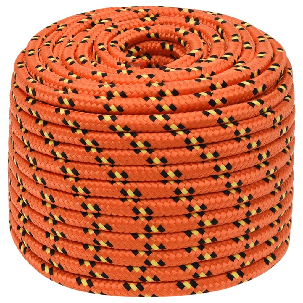 vidaXL Boottouw 14 mm 25 m polypropyleen oranje afbeelding