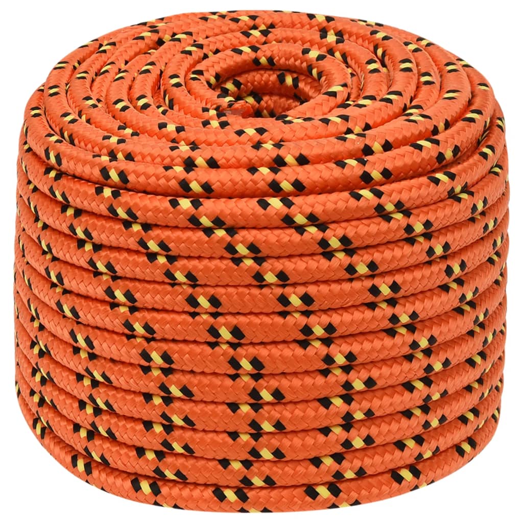 Thumbnail - vidaXL Bootsseil Orange 14 mm 250 m Polypropylen