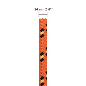 Lodní lano oranžové 14 mm 250 m polypropylen - obrázek 6