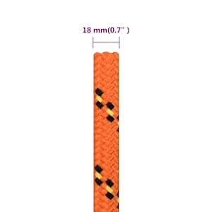 Lodní lano oranžové 18 mm 25 m polypropylen - obrázek 6