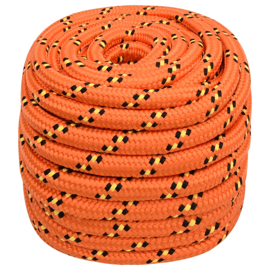 vidaXL Boot touw 20 mm 100 m polypropyleen oranje afbeelding