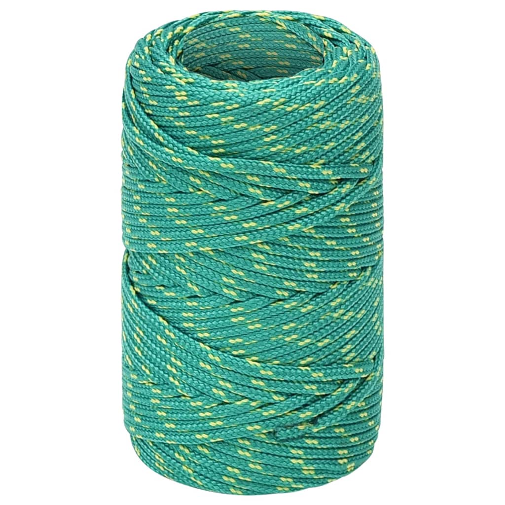 vidaXL Frânghie de barcă, verde, 2 mm, 25 m, polipropilenă