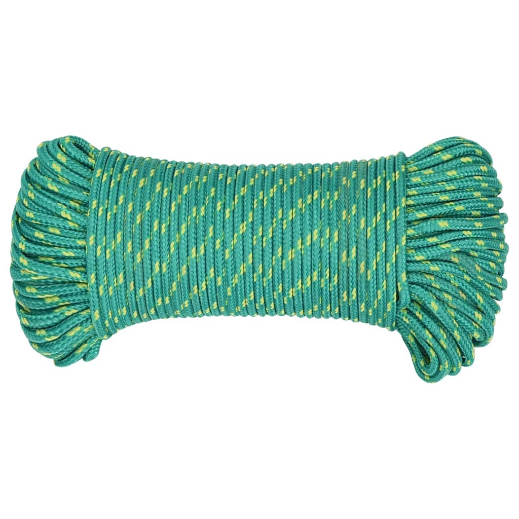 Thumbnail - vidaXL Bootsseil Grün 3 mm 25 m Polypropylen