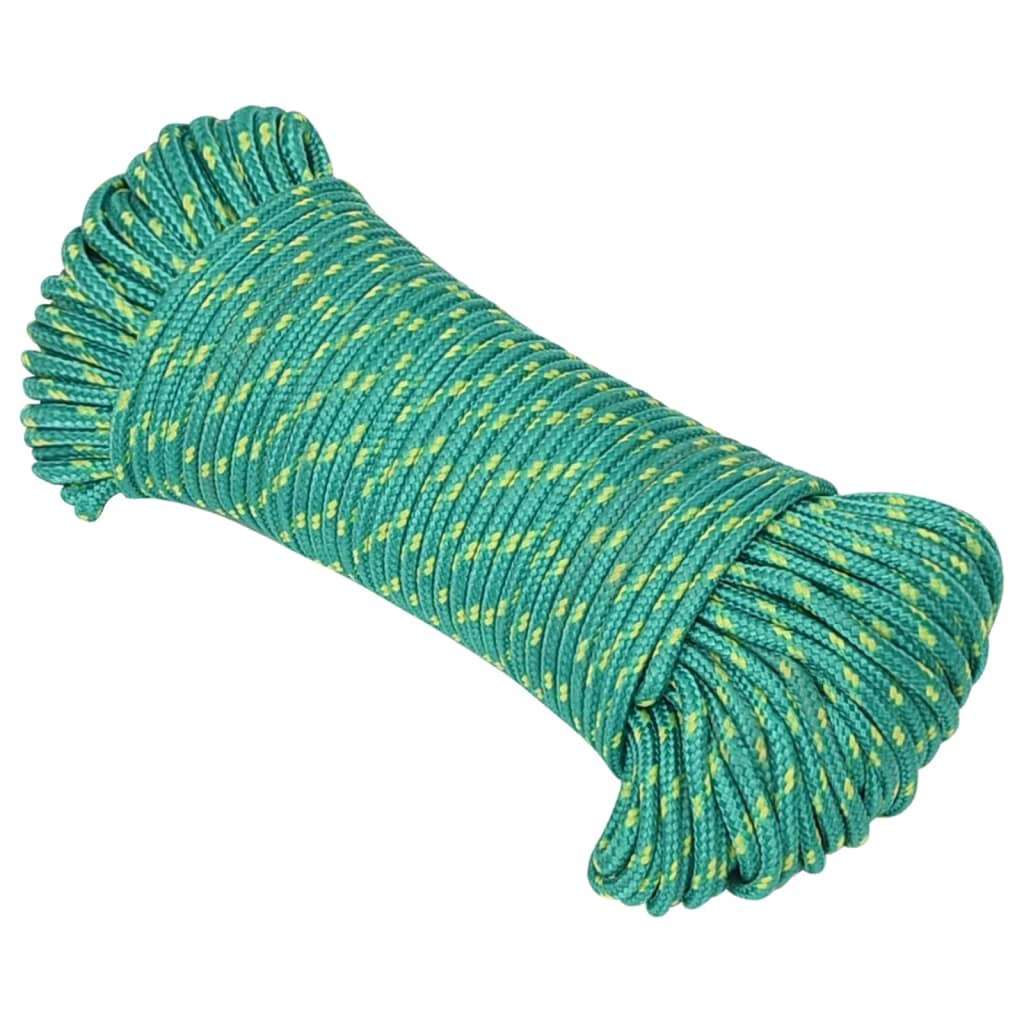 vidaXL Boottouw 3 mm 500 m polypropyleen groen afbeelding