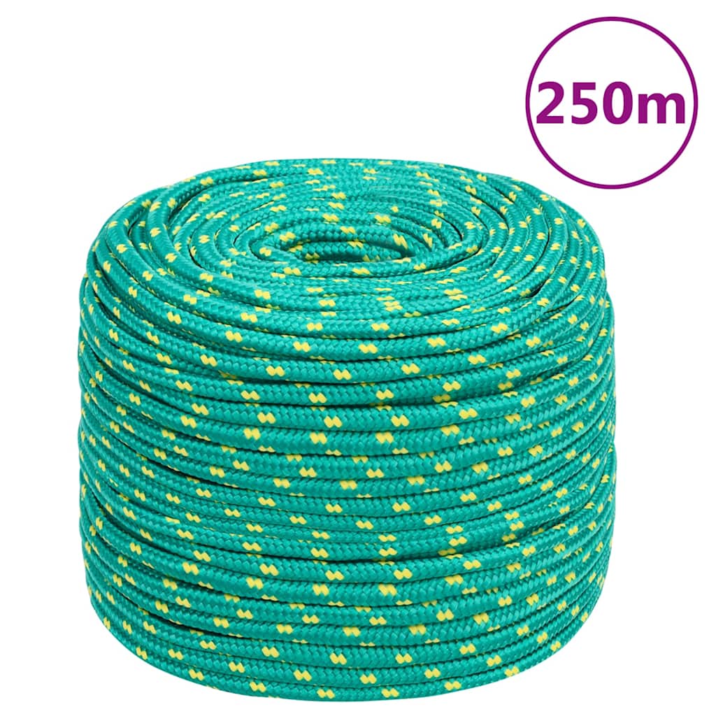 vidaXL Lodní lano zelené 6 mm 250 m polypropylen