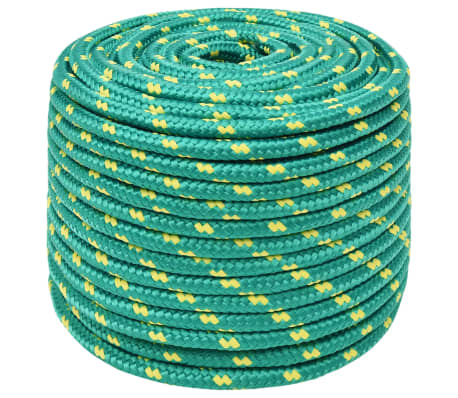 vidaXL Corde de bateau Vert 12 mm 50 m Polypropyl&egrave;ne