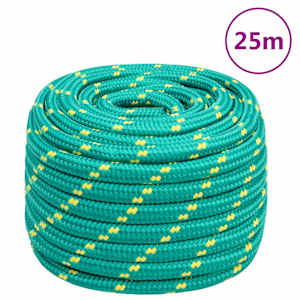Vrv za čoln zelena 20 mm 25 m polipropilen