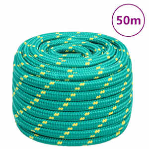 Vrv za čoln zelena 20 mm 50 m polipropilen