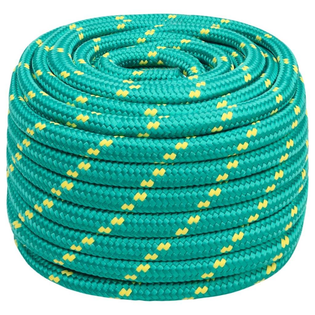 vidaXL Frânghie de barcă, verde, 20 mm, 100 m, polipropilenă