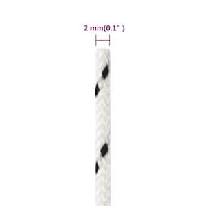 Splétané lodní lano bílé 2 mm x 50 m polyester - obrázek 5