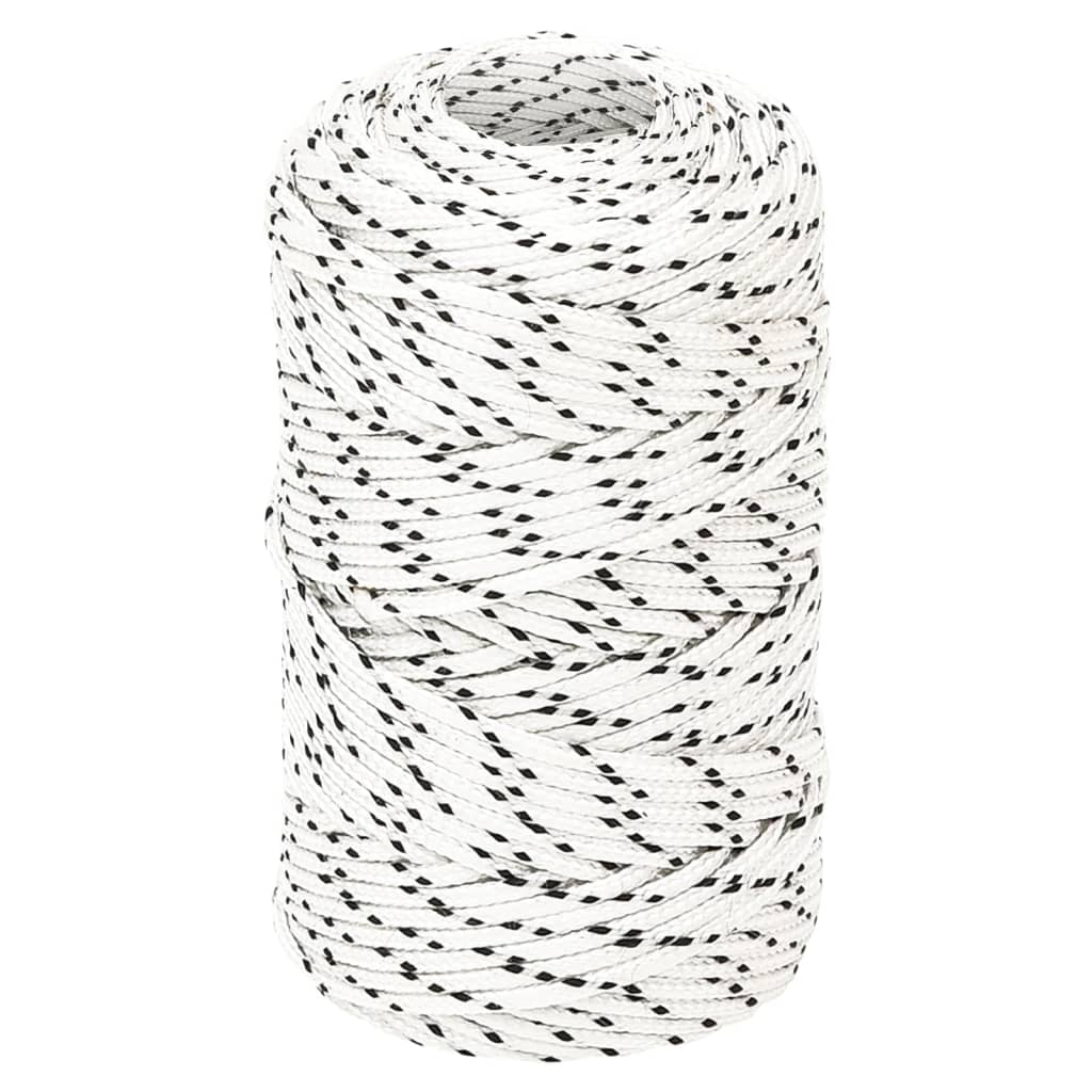 Corde de bateau tressé Blanc 2 mmx250 m Polyester