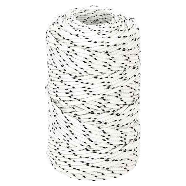 vidaXL punutud paadik&ouml;is, valge, 2 mm x 500 m pol&uuml;ester