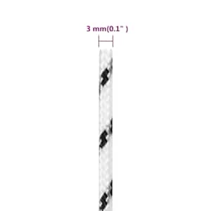 Splétané lodní lano bílé 3 mm x 50 m polyester - obrázek 5