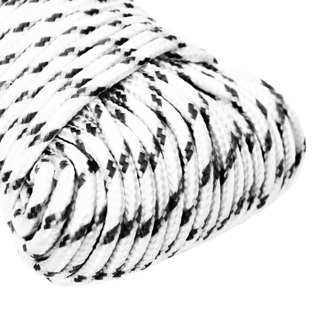 Thumbnail - vidaXL Bootsseil Geflochten Weiß 3 mmx100 m Polyester