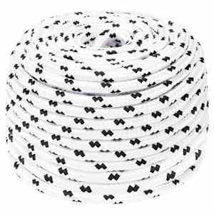 Pletena vrv za čoln bela 6 mm x 25 m poliester